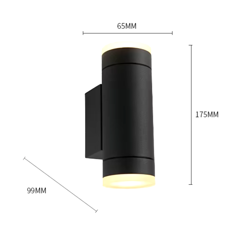 Up & Down Facing Nordic Premium Outdoor Wall Light - Weatherproof IP54 Rated