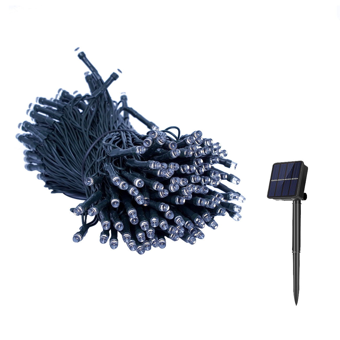 Solar Fairy Lights - 22 Metres - Blue Multifunction 200 LEDs