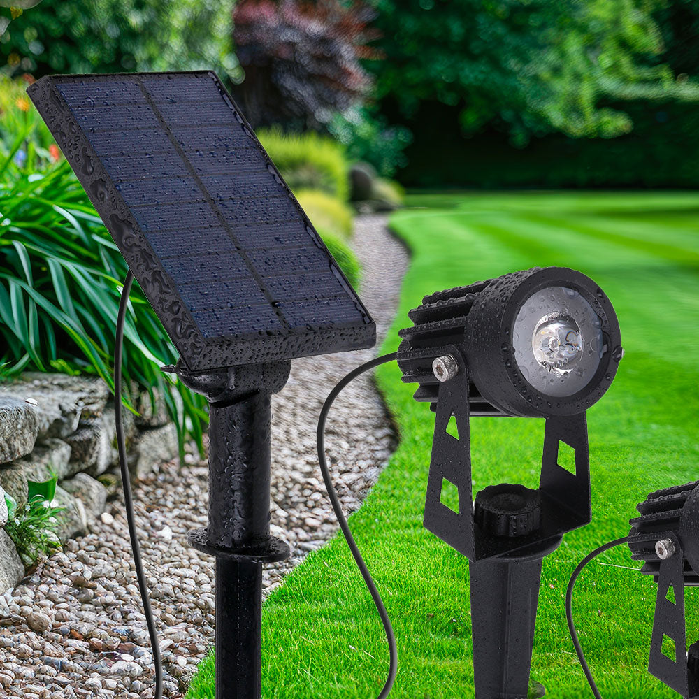 4x Solar Garden Spotlights Nordic Eco Pro IP65 Rated