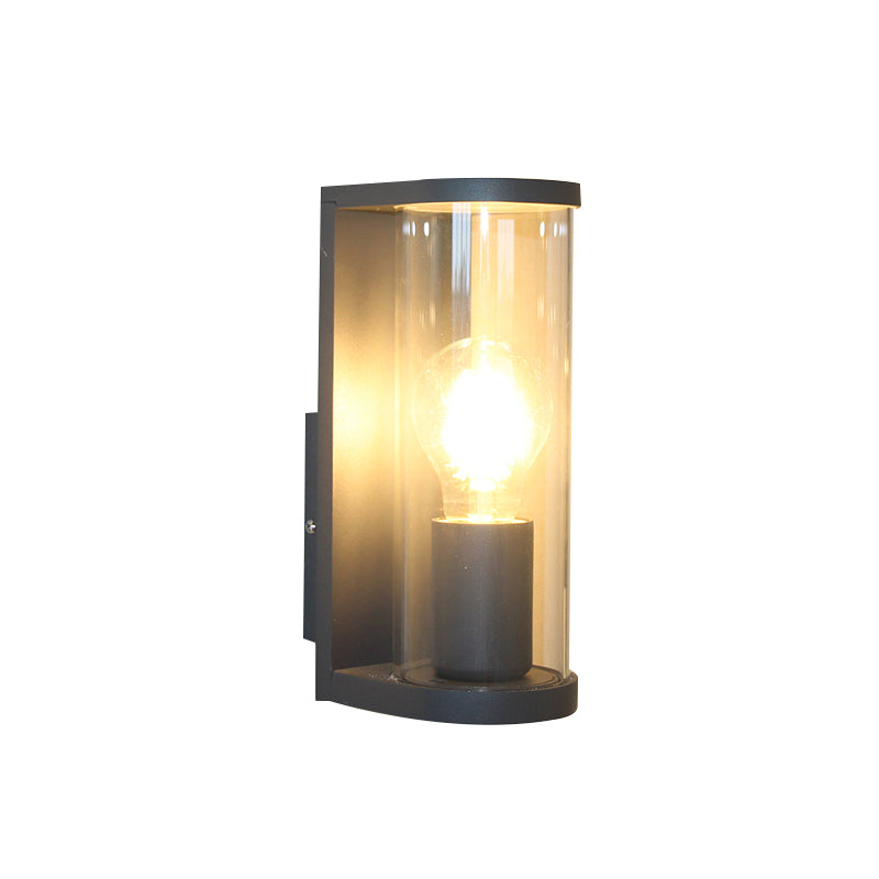 Grove Curved Outdoor IP44 Modern Wall Lantern