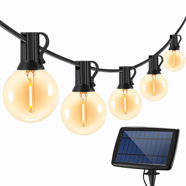 Solar 25ft Eco Festoon Hanging Garden Lights with Remote Function IP65 Rated