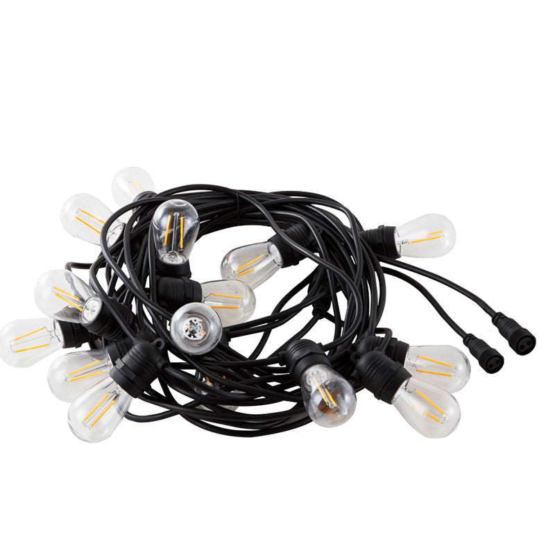 10m Solar Festoon Heavy Duty Nova Outdoor Dimmable Lighting (20 Bulbs) - Soft Warm White