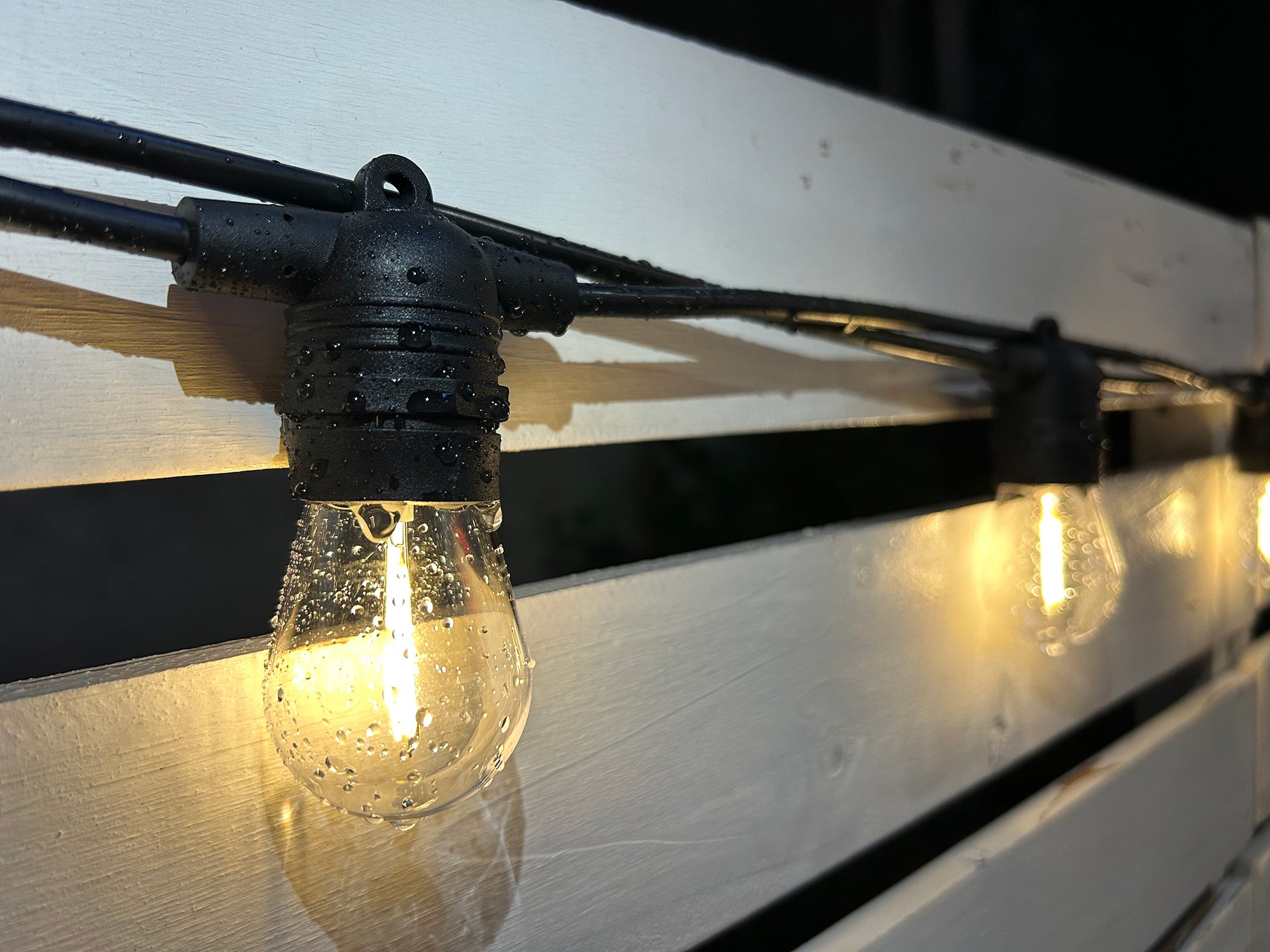 Portofino Festoon Lights - Warm White, Connectable, IP65 (5m–100m)